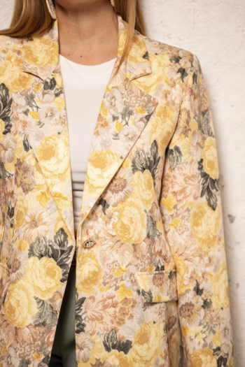 Virágos álom blézer - sárga virág 