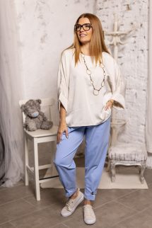 Kocka fazonú felső - bézs