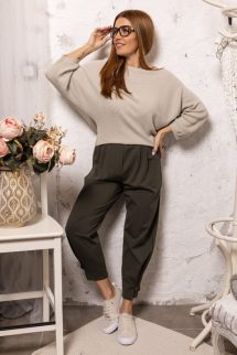 Bordázott , csónak felső - bézs