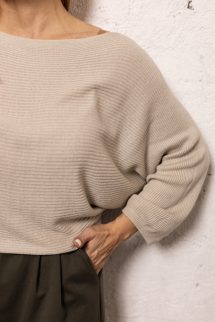 Bordázott , csónak felső - bézs