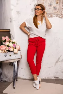 Vállán gombos felső - fehér