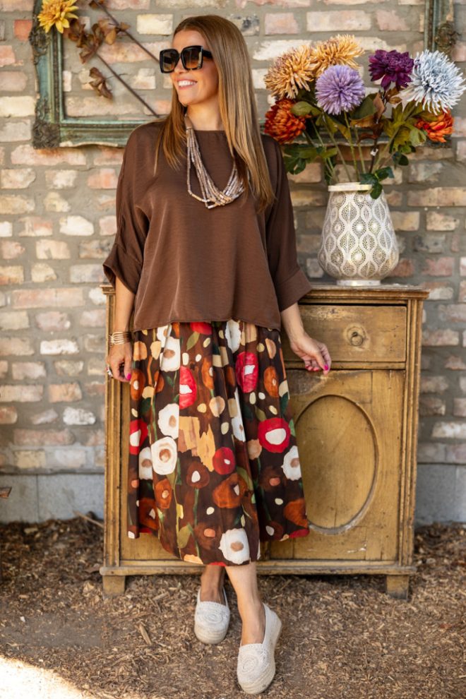 Kocka fazonú felső - csokoládé