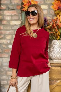 A - vonalú, sliccelt aljú felső - bordó