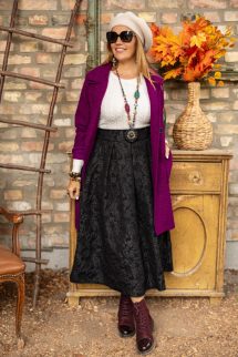 Csavart, kerek nyakú felső - fehér