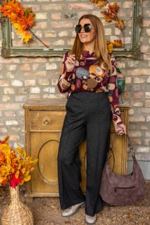 Színes kör, geo felső - bordó