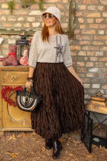 Virágos , csillogószálas felső