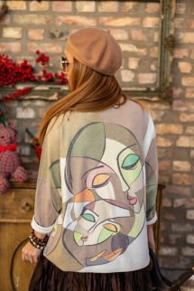 V nyakú , puha absztrakt felső 