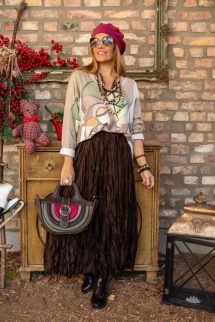 V nyakú , puha absztrakt felső 