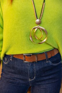 Puha , kerek nyakú felső - zöld 