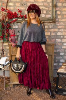 Csillogószálas tunika - ezüst 