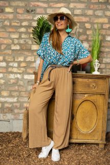 Ginkgo fülbevaló - türkiz