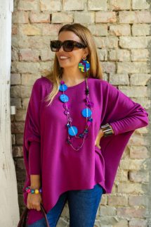 Geo fülbevaló - bíbor/kék