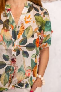 Színes , rövid ujjú ing - zöld 