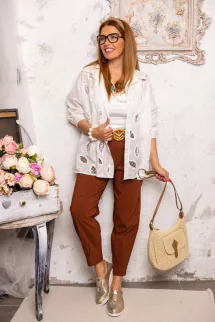 Áttört mintájú , oversize ing 