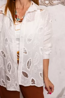 Áttört mintájú , oversize ing 