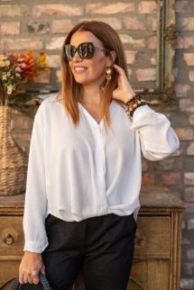 Lapolt aljú ing - fehér