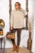 Extra gombos ingblúz - bézs 