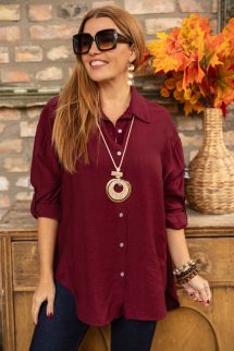 Oversize ing - bordó 