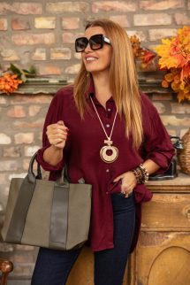 Oversize ing - bordó 