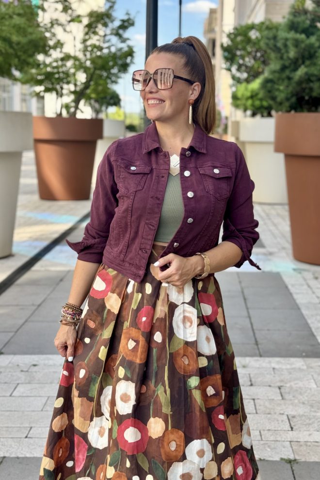 Bordó farmer kabát 