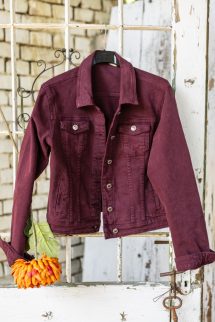 Bordó farmer kabát 