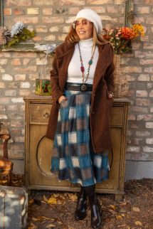 Kapucnis buklé kabát - csokoládé