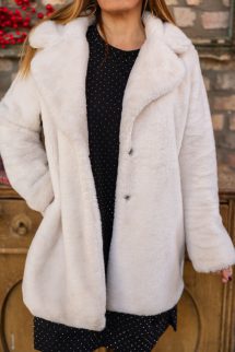 Teddy kabát - fehér 