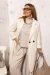 Stílusos buklé kabát - krém 