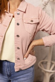 Púder színű farmerkabát 