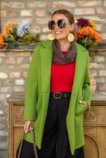 Szivacs jellegű , extra kabát - zöld 