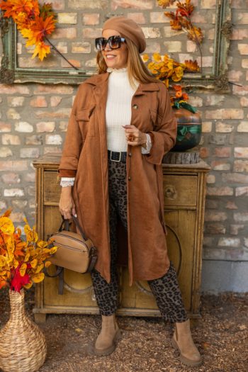 Velúros , hosszú kabát 