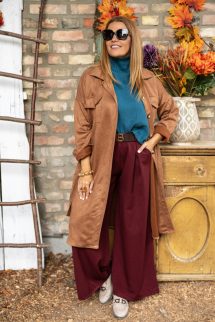 Velúros , hosszú kabát 