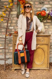 Buklé kabát - egy gombos - krém 