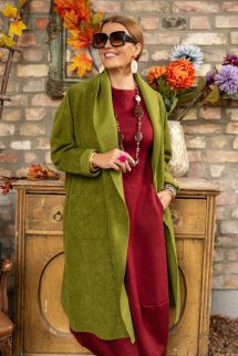 Nyitott , filc jellegű kardigán/kabát 