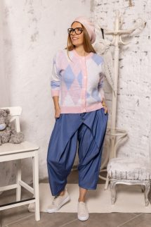 Káró mintás kardigán 