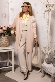 Brossal díszített kardigán 