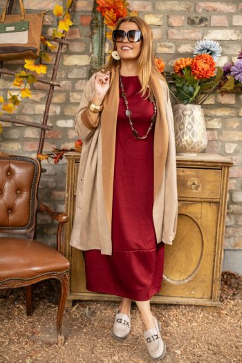 Nyitott fazonú , velúr jellegű kardigán - bézs