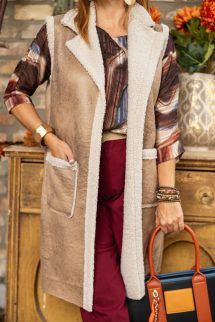 Zsebes , irha jellegű mellény 