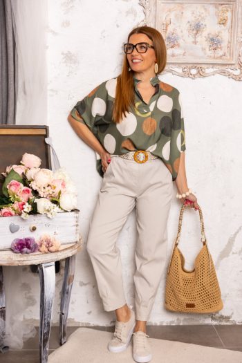 Baggy, extra öves nadrág - bézs 