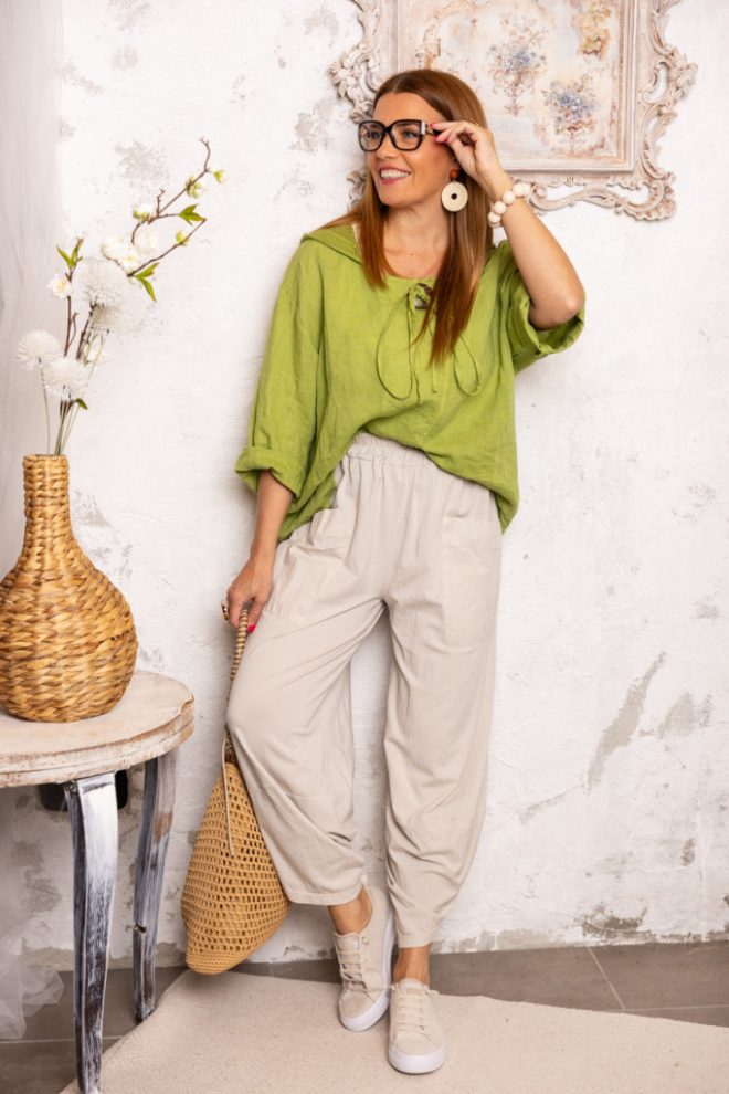 Seher pamut nadrág - bézs 