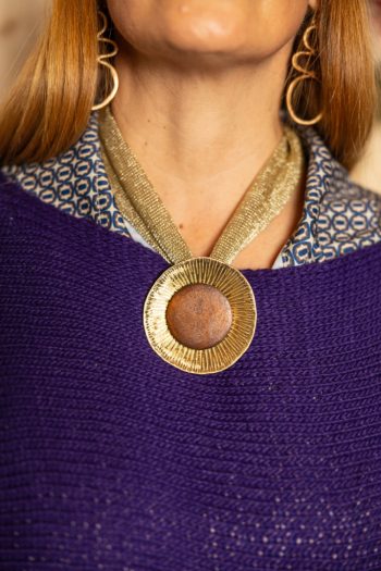 Rövid érme nyaklánc - arany