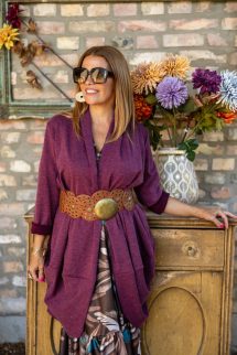 Széles vintage öv - terra