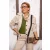 Párducmintás női crossbody kistáska - fekete pánt 