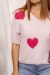 Szívecske puha felső - rózsaszín