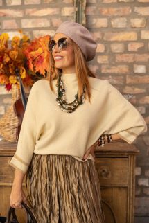 Arany pulóver - csíkkal 