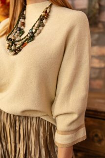 Arany pulóver - csíkkal 