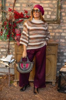 Színátmenetes , csíkos pulóver