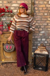 Színátmenetes , csíkos pulóver