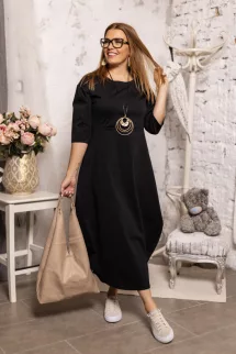 Hagyma ruha , oldalzsebes kialakítással - fekete 