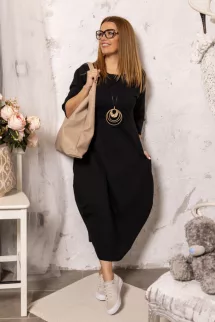 Hagyma ruha , oldalzsebes kialakítással - fekete 